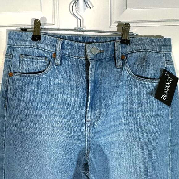 Blank NYC Cropped Jeans Sz 27 Madison Raw Hem We Out light wash NWT Y2K - Picture 3 of 5